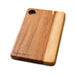 The Line Edit Acacia Serving Board - An acacia serving board featuring a natural wood finish with a circular handle and engraved branding.