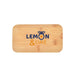 Eco Pack - A bamboo cutting board featuring the words "Lemon & Lime" in blue and orange with a logo design.