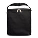 The Pause Pack: Christmas Edition - A black insulated cooler bag with a zippered top and a front pocket. It has an adjustable strap for easy carrying.