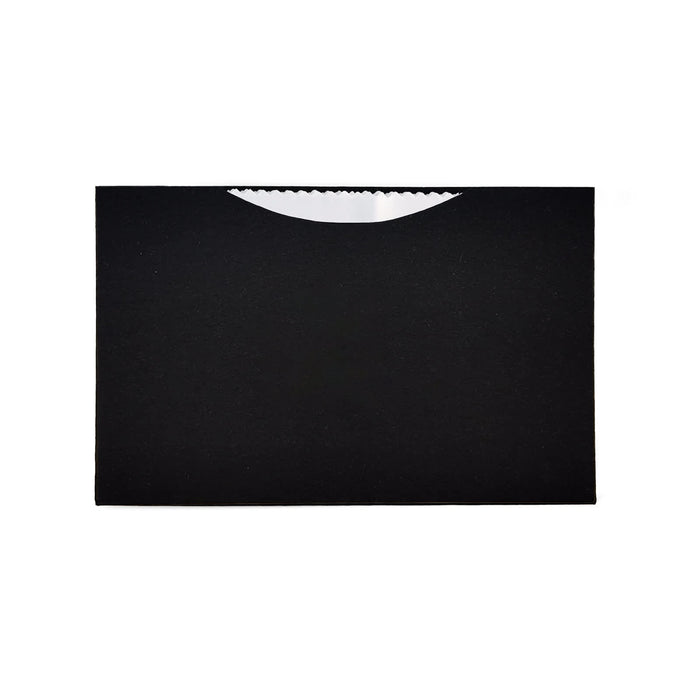RPET Lens Cloth Set with Pouch - A black pouch with a curved cutout at the top, designed for holding items securely.