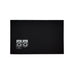RPET Lens Cloth Set with Pouch - A black RPET lens cloth set with a pouch, featuring recycling logos on the side.