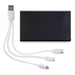 Tech Pack Executive - A black portable power bank with a white multi-connector cable featuring USB and Lightning ends.