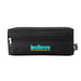 Tech Pack Essential - A black rectangular pouch with a zipper, featuring a colourful logo on the front.