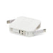 Tech Pack Travel - A white multi-port travel charger with retractable cables and a compact design. It features USB and USB-C connections.