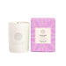 The Mindful Moment - A white scented soy candle is accompanied by a purple box, labelled "Sweet Berries & Musk", featuring a logo.