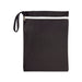 The Walkies Pack - A black fabric pouch with a white zip at the top and a handle on the side. It features a simple design.
