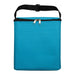 The Reel Deal - A turquoise insulated bag with a zip closure and a black carry strap. It features a front pocket.