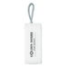 The Escape Pack - A white portable device with a grey strap, featuring a logo and text.