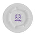 The Walkies Pack - A white pet dish featuring a cartoon dog design and a logo in purple.