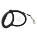 The Walkies Pack - A black retractable dog leash with a comfortable grip handle and a metal clip for attaching to a collar or harness.