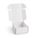 Custom Box with Locking Lid 125 x 170 x 65mm - A white custom box with a locking lid, measuring 125 x 170 x 65mm, featuring an open design.