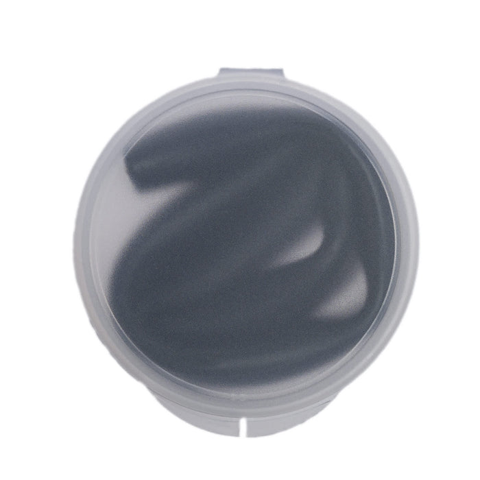 Silicone Straw in Case - A silicone straw neatly coiled inside a transparent case. The straw is black, and the case has a secure lid.