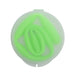 Silicone Straw in Case - A silicone straw in a clear case, featuring a vibrant green straw coiled inside.