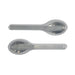 Juniper Cutlery Set - A cutlery set with stainless steel utensils, featuring a knife, fork, and spoon, stored in a sleek, transparent case.