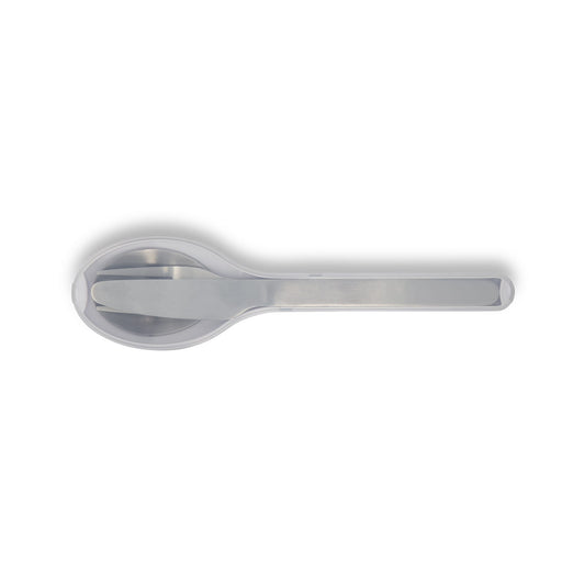 Juniper Cutlery Set - A stainless steel spoon from the Juniper Cutlery Set, featuring a sleek and polished design.