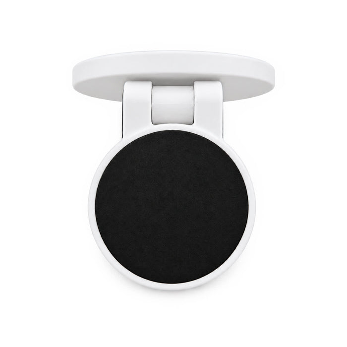 Tutor Maglock Phone Holder - A circular phone holder in white and black, featuring a sleek design. It includes a logo on the back.