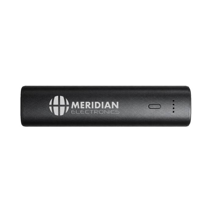 Symbolique 5,000mAh Power Bank - A black power bank with a logo and indicator lights, designed for charging devices on the go.