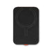 Cozy Phone Wallet - A black phone wallet with a subtle logo, featuring a circular design outline and an orange accent.
