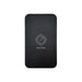 Dynamo Solid State Power Bank - A black power bank featuring a compass design and a logo, with a sleek, smooth surface.
