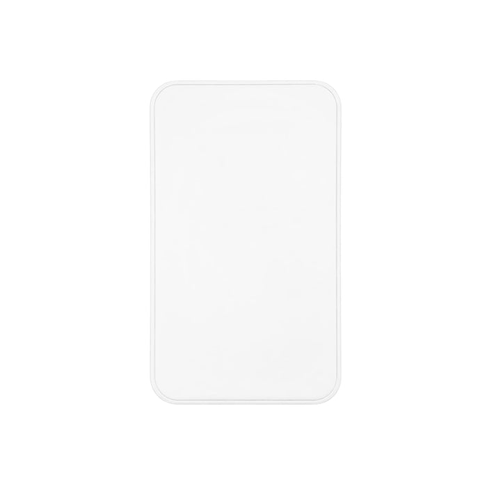 Dynamo Solid State Power Bank - A white solid-state power bank with rounded edges and a simple design, featuring a logo on the surface.