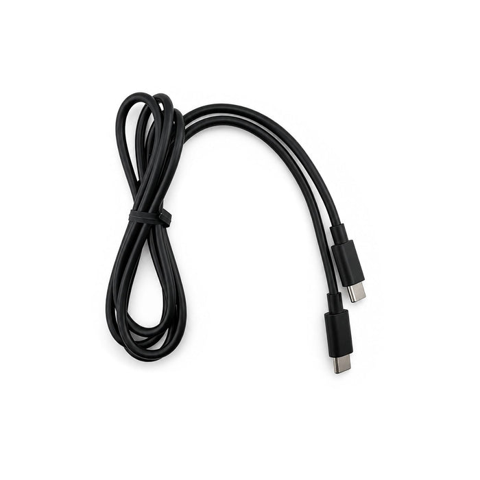 Aero by Nomis Headphones - A black USB-C cable with two connectors, coiled and secured with a band.