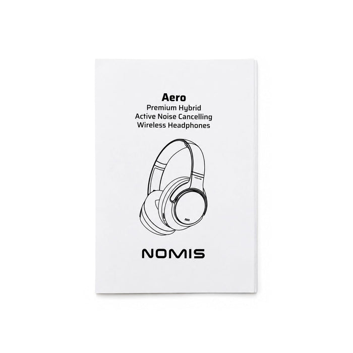 Aero by Nomis Headphones - Aero wireless headphones in white, featuring a sleek design and a visible logo.