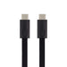 ClipIt Carabiner Cable - A black charging cable with USB-C connectors on both ends. The cable features a textured, woven design.