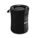Delta 8W Speaker - A black cylindrical speaker with a textured exterior and control buttons on the side. It features a carrying handle.