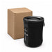 Delta 8W Speaker - A black portable speaker with mesh detailing beside a plain brown cardboard box.