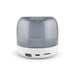 Dazzle RGB Speaker - A Dazzle RGB Speaker in grey with a white base, featuring USB, Type-C, and TF card ports.
