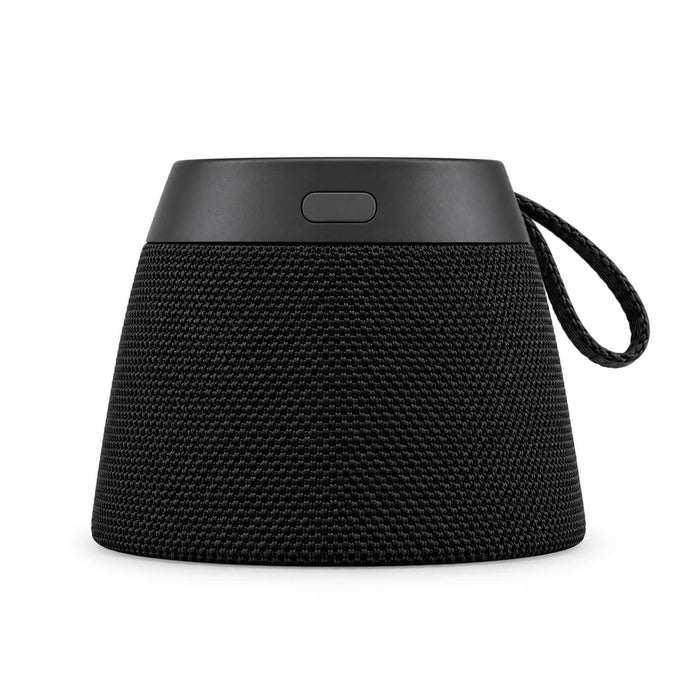 Empire Maglock Ph Stand Speaker - A black, cone-shaped speaker with a textured exterior and a looped handle for carrying. It features a power button on top.