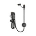 Aura by Nomis Cable - A cable with a round connector, featuring a braided design and a leather wrap for organisation.