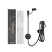Aura by Nomis Cable - A power cable in black with an instruction manual and packaging, featuring a circular cable holder.