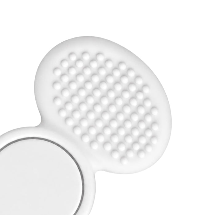 Tactile Fidget Spinner - A tactile fidget spinner in white, featuring a smooth side and a textured side with small raised bumps.
