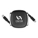 Reel 100W Cable - A black retractable cable with dual connectors and a logo on the surface. It has a compact design for easy storage.