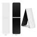 Fridge Magnet and Book Mark – Large - A large fridge magnet and bookmark with a white front and a black back, displayed in both flat and standing positions.