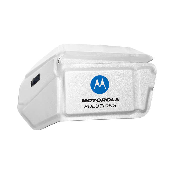 Stealth Foldable Wireless Mouse - A white compact device with a logo, featuring a sleek design suitable for tech applications.