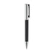 Geneva Metal Pen - A metal pen with a black textured grip and chrome accents, featuring a clip for easy attachment.