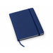 FSC Notebook - A navy blue FSC Notebook with a matching elastic band and ribbon marker, featuring a smooth cover.
