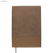 Murica Notebook B5 - Light brown A5 notebook with a textured cover and a smooth lower section. Includes a logo.