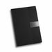 Vienna Notebook A5 - A black A5 notebook with a textured cover and a metallic clasp. It features a sleek, modern design.