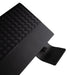 Nexus Notebook - A black Nexus Notebook featuring a textured woven cover and a black elastic band for closure.