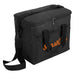 Large Nylon Cooler Bag - A large black nylon cooler bag with mesh sides and a shoulder strap, featuring a logo on the front.