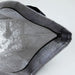Bavarian Lunch Bag - A grey lunch bag with a silver insulated interior and a zip closure, featuring a black handle.