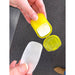 Soapy - A yellow product container held in a hand, revealing a transparent, flexible pad inside.