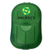 Soapy - A green protective case with a logo, featuring a secure snap closure.