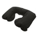 Doux Travel Neck Pillow - A black travel neck pillow with a contoured design for comfort. It features a soft fabric and has a logo.