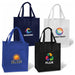 Pocket Shopping Bag - A collection of reusable shopping bags in blue, black, and white, featuring various logos and designs.