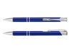 Argento Lacquer Pen - A blue lacquer pen with silver accents, featuring a sleek design and a clip for easy attachment.
