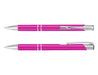 Argento Lacquer Pen - A pink lacquer pen featuring silver accents and a sleek design, displayed from multiple angles.